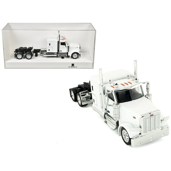 Peterbilt 589 Truck with 72 Inch Sleeper White 1/87 (HO) Scale Plastic Model Car by HO Logistics