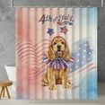 thumbnail image 2 of 4th of July Cocker Spaniel Celebrates Independence Day Shower Curtain Cockers Dog Lover Gifts Waterproof Bathroom Bathtub Curtain - 12010, 2 of 5