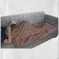 thumbnail image 6 of Boho Soft Flannel Fleece Throw Blanket, Funky Geometric Forms Graphic, Cozy Plush for Indoor and Outdoor Use, 50" x 70", Cobalt Blue Marigold, by Ambesonne, 6 of 6