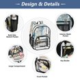 thumbnail image 5 of PVC Transparent Backpacks Clear Backpack for Travel and Outings Watercolor Sea Creatures, 5 of 7
