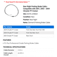 thumbnail image 2 of Rear Right Parking Brake Cable - Compatible with 2001, 2003 - 2004 Chrysler PT Cruiser - Raybestos, 2 of 2