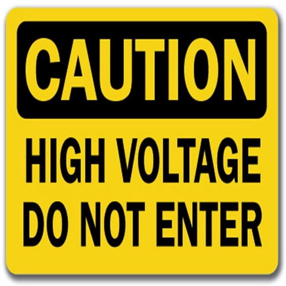 Caution Sign - High Voltage Do Not Enter - 10" x 14" OSHA Safety Sign