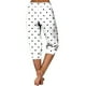 thumbnail image 5 of Mujeres Capri Pantalones Casual Suelto Largo Pantalones de Color Sólido con Corbata Elástica Cintura Y Bolsillos, 5 of 6