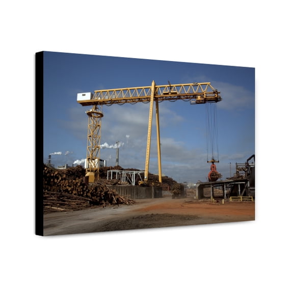 Canvas Print: The Alabama River Pulp Company And The Claiborne Mill Complex