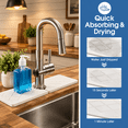 Kitchen Sink Mat Stone Faucet For With Raised Feet Water Absorbing Tray ...