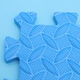 thumbnail image 4 of EeaseCA 6Pcs Thicken EVA Leaf Grain Tiles Interlocking Tiles Patchwork Floor Mat Protective Cushion Splicing Rug (Blue), 4 of 7