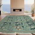 thumbnail image 2 of Design&I 4'x6' Washable Area Rug Fish Fishing Cabin Vintage Tackle Border Clownfish Lake Trout for Home Office, Under Desk, Snag-Free Skid-Resistant Medium, 2 of 7