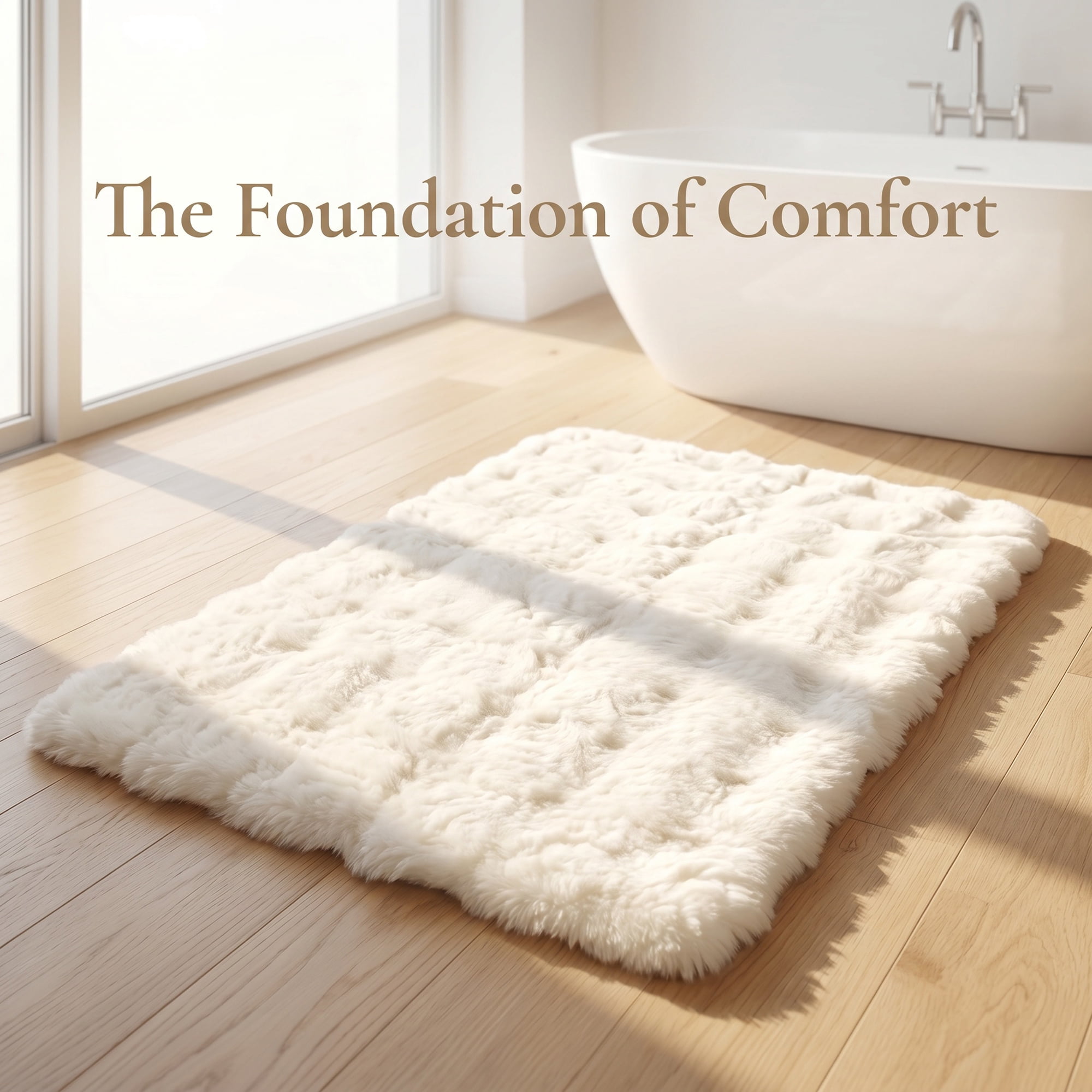 Unique Bargains Soft Absorbent Microfiber Non-Slip Washable Bathroom Rug White 24" x 16"
