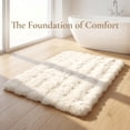 thumbnail image 6 of Unique Bargains Soft Absorbent Microfiber Non-Slip Washable Bathroom Rug White 24" x 16", 6 of 7