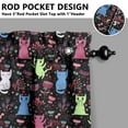 thumbnail image 5 of Kitchen Curtains 36 Inch Short - 3 Panel Set with Cute Cat Paw Pattern, Rod Pocket Window Curtain, 100% Polyester for Pet Lovers Farmhouse, Cafe, Kitchen, Bedroom, Easy Wash, 5 of 6