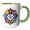 Green/White, variant on 3drose, Best Stockbroker Ever. Awesome Mandala Art for a Chic Businesswoman, 11oz Two-tone Yellow Mug