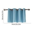 thumbnail image 2 of Thermal Blackout Kitchen Curtains - Light Blocking Grommet Top Window Panels (14×29 Inch, Blue), 2 of 7