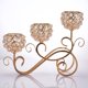 thumbnail image 3 of Candelabro moderno Zulema de cristal y hierro, 3 of 8
