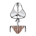 thumbnail image 2 of Chririnla Women's Halter Neck Two Piece Bikini Set - Boho Tribal Geometric Print, Tie Side Bottoms, Quick Dry Swimwear for Beach Vacation & Pool Party, 2 of 9