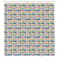 thumbnail image 2 of Ambesonne Nautical Shower Curtain, Simplified Sailboats Art, 69"Wx70"L, Soft Pink Yellow Blue, 2 of 4