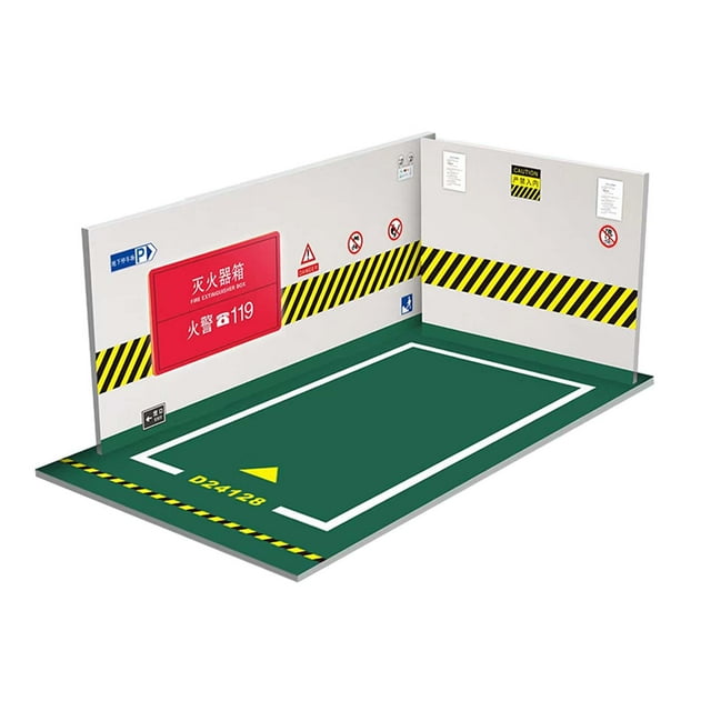 Modelo de estacionamiento a escala 1:24 Perfecl telón de fondo de PVC Verde