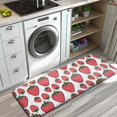 thumbnail image 3 of Red Strawberry Plants Fruit White Pattern Kitchen Rug Mat,Kitchen Runner Rugs Non Skid Washable,Decorative Kitchen Floor Mats for Kitchen,Sink,Laundry,17"x47.2", 3 of 7