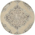 thumbnail image 4 of SAFAVIEH Dip Dye Peregrine Floral Wool Area Rug, Beige/Blue, 5' x 8', 4 of 10
