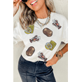thumbnail image 5 of Women's White Sequin Crawfish, Potato, Lemon & Corn Graphic Crewneck T-Shirt | [ZhiHiMeRi] | (US 20-22)2XL, 5 of 9