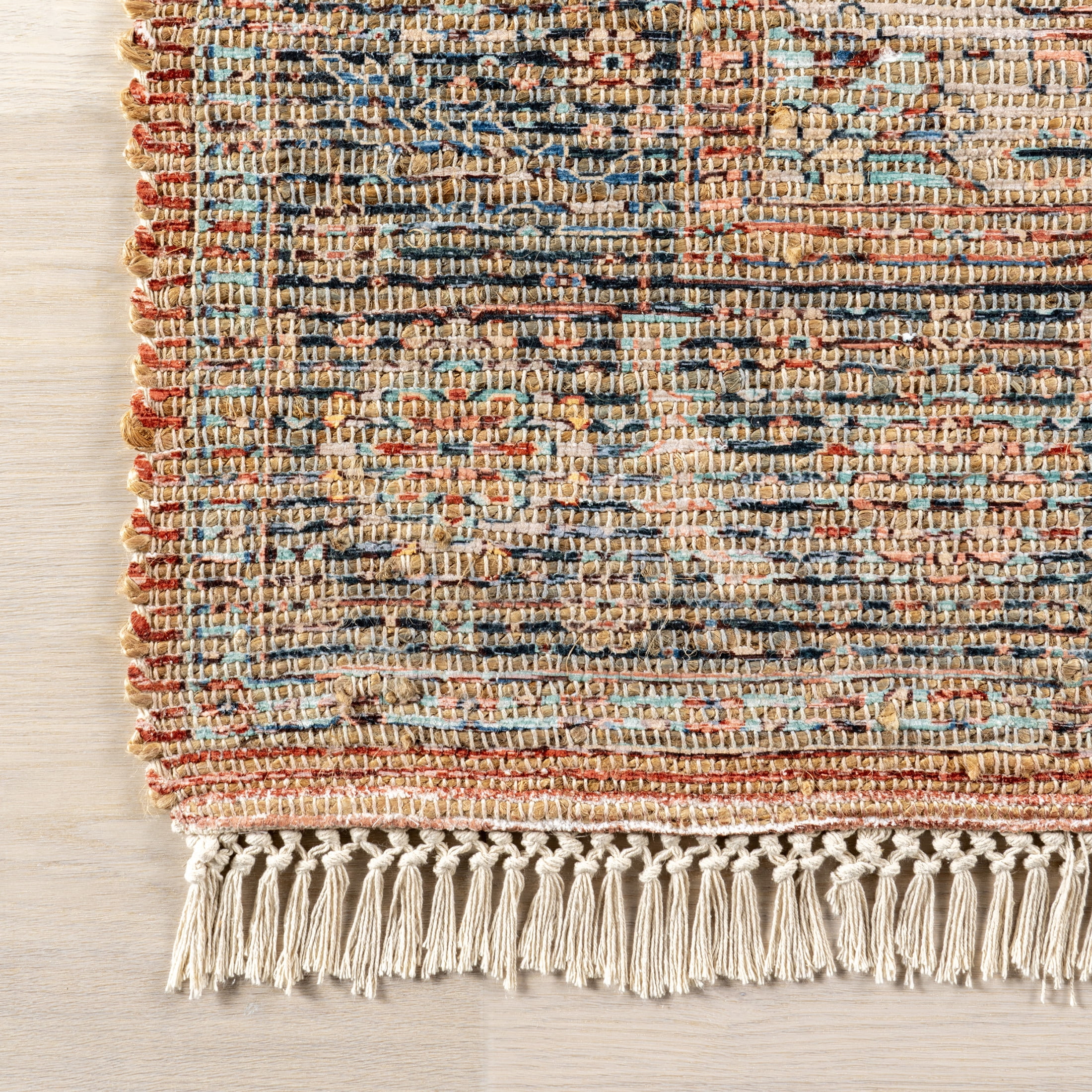 Lennox Persian Medallion Tassel Area Rug, 7' 6" x 9' 6", Luster Multicolor