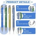thumbnail image 4 of 24 Pcs Inspirational Pens Bulk Coated Metal Personalized Motivational Ballpoint Pens with Quote for Back to School Gift Women Desk Encouraging Supplies, 12 Style, 4 of 7