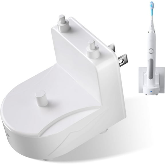 Wireless Electric Toothbrush Wall Charger Compatible with Philips Sonicare Electric Toothbrush HX6100, HX3000, HX6000, HX8000, HX9000, Portable, IPX7 Waterproof Charging Station