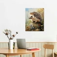 thumbnail image 3 of ONETECH Cute Hedgehog Adorable Animal Canvas Wall Art Contemporary Simple Life Canvas Painting Pictures for Home Bedroom Decor for Living Room Bathroom Decor 16x20 in, 3 of 5