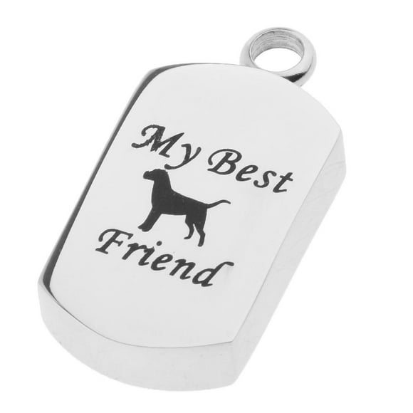 EHJRE My Best Friend Love Dog Memorial Cremation Urn for Pet Dog Keepsake DIY Tags