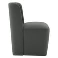 thumbnail image 4 of CHITA Modern Dining Chair with Casters Set of 2, Upholstered Dining Room Chairs, Fabric in Dark Gray, 4 of 11