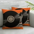 thumbnail image 3 of GOSMITH  Retro Vintage Vinyl Record Square Throw Waist Pillow Case Decorative Cushion Cover Pillowcase Sofa, 3 of 5