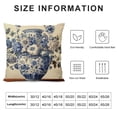 thumbnail image 6 of Nawypu  Blue and White Porcelain Oriental Garden Farmhouse Sofa Pillowcase Blue Chinoiserie Vase White Cushion Covers Chinoiserie Asian Accent Pillow with Zipper for Living Room 2pcs, 6 of 6