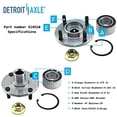 thumbnail image 3 of Detroit Axle - 2 Front Wheel Bearing Hub for 2000-2011 Ford Focus, Wheel Hub Bearings Assembly Replacement 2001 2002 2003 2004 2005 2006 2007 2008 2009 2010 Pair Hubs, 3 of 6