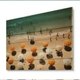 thumbnail image 2 of Designart "Umbrella Aerial Beach View III" Nautical & Beach Print on Natural Pine Wood, 2 of 5