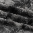 thumbnail image 5 of Unique Bargains Soft Fluffy Shaggy Faux Fur Blanket, Twin, Dark Gray, 5 of 8