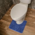 thumbnail image 5 of Fmbmuo High Pile Bathroom Rugs U-Shaped Minimalist Non-Slip Backing Bathroom Rugs Polyester 19.6x19.6in Navy, 5 of 5