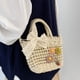 thumbnail image 4 of Bolso Bandolera Tejido A Mano Cara Dura Con Lazo Encaje para El Ocio Diario (beige), 4 of 9