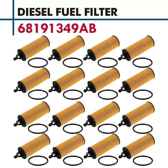 Qty 16, Oil Filter 68191349AB For Dodge Challenger Journey Jeep Wrangler 3.2 3.6