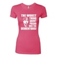 thumbnail image 2 of Wild Bobby, Office Prison Mike Dementors Michael Scott, Pop Culture, Women Slim Fit Junior Tee, Hot Pink, Small, 2 of 4