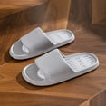thumbnail image 2 of Shower Shoes for Women Men Lightweight Nonslip House Slippers Summer Casual Solid Color Slip on Slides Shoes Gray Size 8, 2 of 6