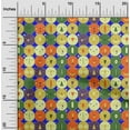 thumbnail image 2 of oneOone Polyester Spandex Lime Green Fabric Kids Circle Sewing Material Print Fabric By The Yard 56 Inch Wide, 2 of 4
