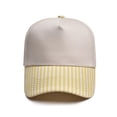 thumbnail image 2 of Gsakboxl Sun Hats for Women Unisex Beige Crown Striped Brim Two Tone Trucker Hat Soft Light Cotton Adjustable Curved Bill Dad Hat UPF Sun Protection Cap For Summer Sports Outdoor Daily Wear, 2 of 4