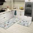 thumbnail image 4 of Nautical Kitchen Rug Set of 2,Ocean Themed Kitchen Decor Vintage Beach Kitchen Mat Non-Slip Washable, Farmhouse Ocean Kitchen Decor Anti Fatigue Floor Mat for Kitchen Laundry Room,17x30+17x47 Inch, 4 of 6
