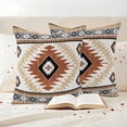 thumbnail image 4 of Pack of 2 Outdoor Pillow Covers 16x16 Inch Waterproof Orange Beige Boho Throw Pillow Covers,Decorative Couch Pillow Shams Protectors Vintage Ethnic Tribal Southwestern Patio Cushion Pillowcases, 4 of 8