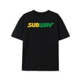 thumbnail image 2 of [Dynamic Arrow, Subway Tee] Dynamic Arrow SUBWAY Short-Sleeve T-Shirt - Yellow-Green Arrow Design - Pure White Background, 2 of 11
