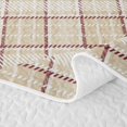 thumbnail image 5 of Manfei Classic Plaid Twin Quilt Set,Vintage Check Twin Coverlet Set,Beige Brown,2-Piece,1 Bedspread and 1 Pillowcase, 5 of 7