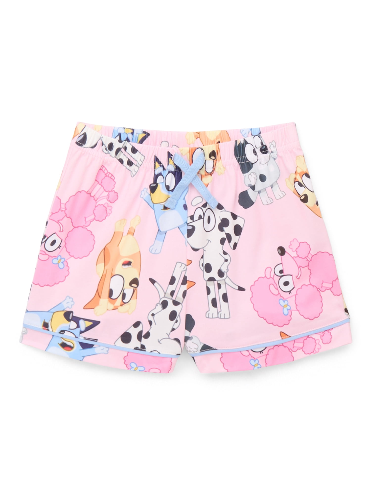 Bluey Girls Button Front Top and Shorts Pajama Set, 2-Piece, Sizes 4-12