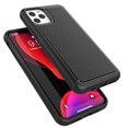 thumbnail image 3 of Tekcoo Cases for 2019 Apple iPhone 11 Pro Max 6.5", iPhone 11 6.1", iPhone 11 Pro 5.8", [Tmajor] Shock Absorbing [Black] Hybrid Rubber Silicone & Plastic Bumper Grip Cute Sturdy Hard Cases Cover, 3 of 6