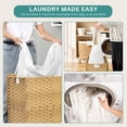thumbnail image 7 of 110L Foldable Laundry Hamper with Lid and Removable Liner, Wicker Basket for Bedroom & Bathroom, Yellow, 7 of 7