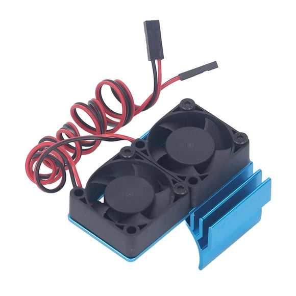 Dissipateur de Chaleur pour Voiture RC, Groupe de Ventilateurs de Refroidissement Moteur RC 5V DC Double Ventilateur RC à Haute Vitesse Dissipateur de Chaleur Ensemble de Ventilateurs pour Voiture RC Slash 4x4 VXL 1/10