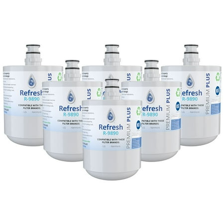 

Replacement Water Filter -by Refresh NSF-53&42 Certified Compatible with 5231JA2002A LT500P ADQ72910911 Kenmore 9890 -6 Pack